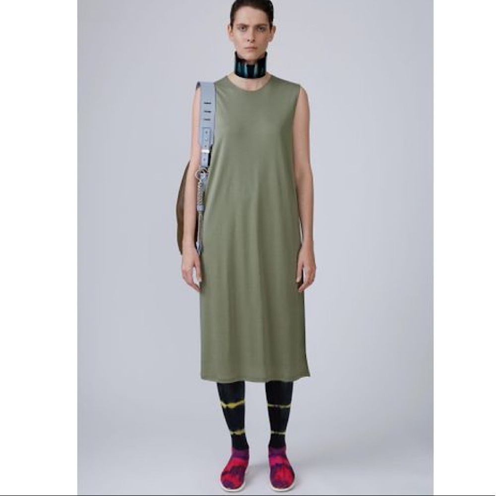 Acne Studio Kaci Tencel Lavender Purple Sleeveless Layered Dress - Picture 2 of 11